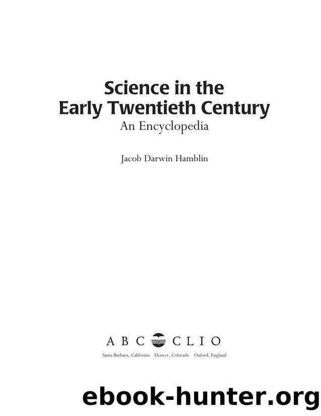 Science in the Early Twentieth Century by Jacob Darwin Hamblin