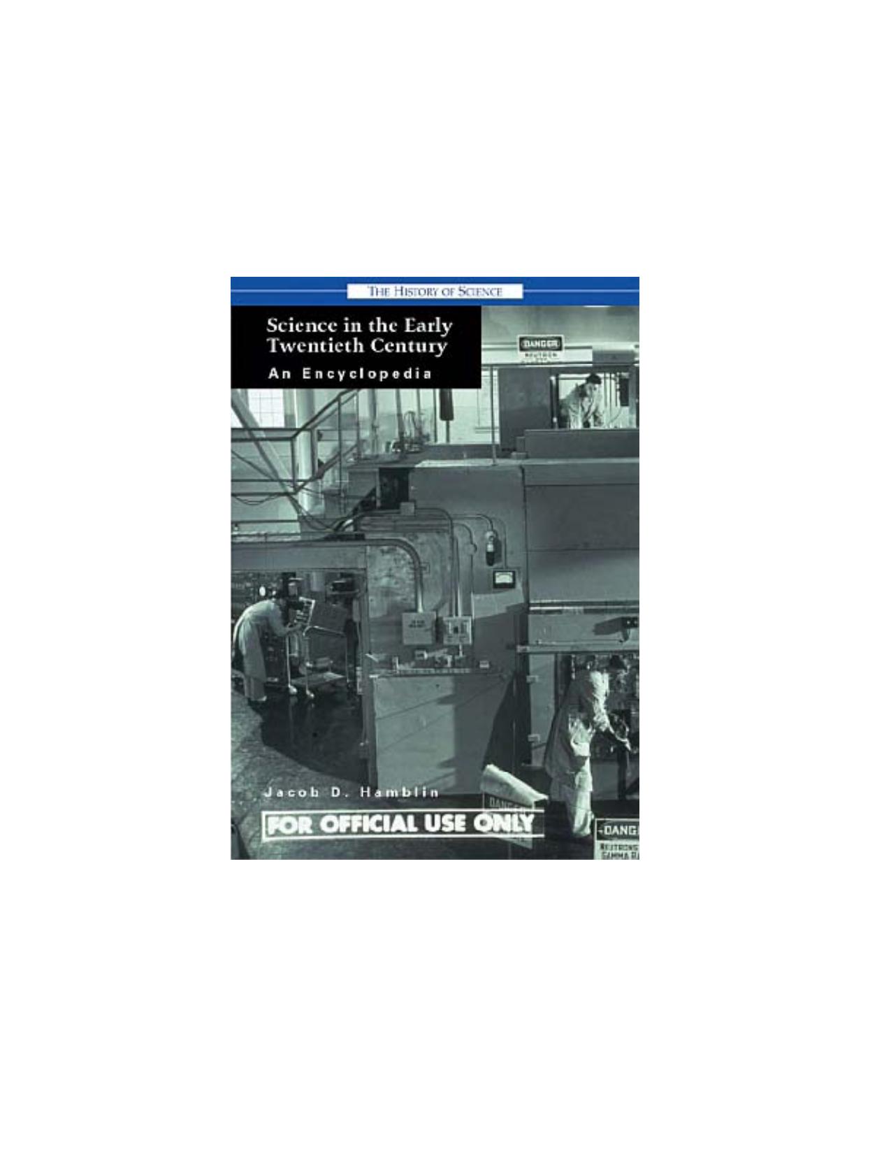 Science in the Early Twentieth Century: An Encyclopedia (History of Science) by Jacob Darwin Hamblin