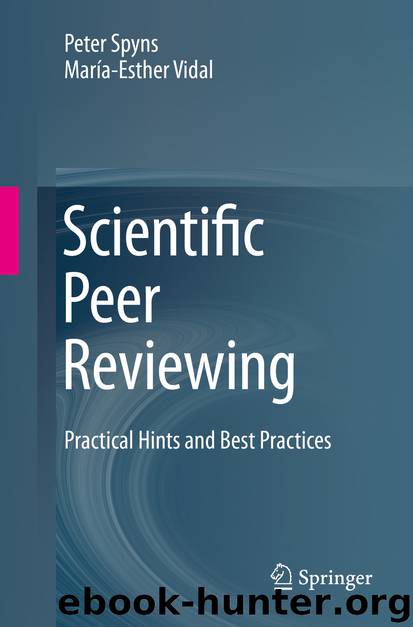 Scientific Peer Reviewing by Peter Spyns & María-Esther Vidal