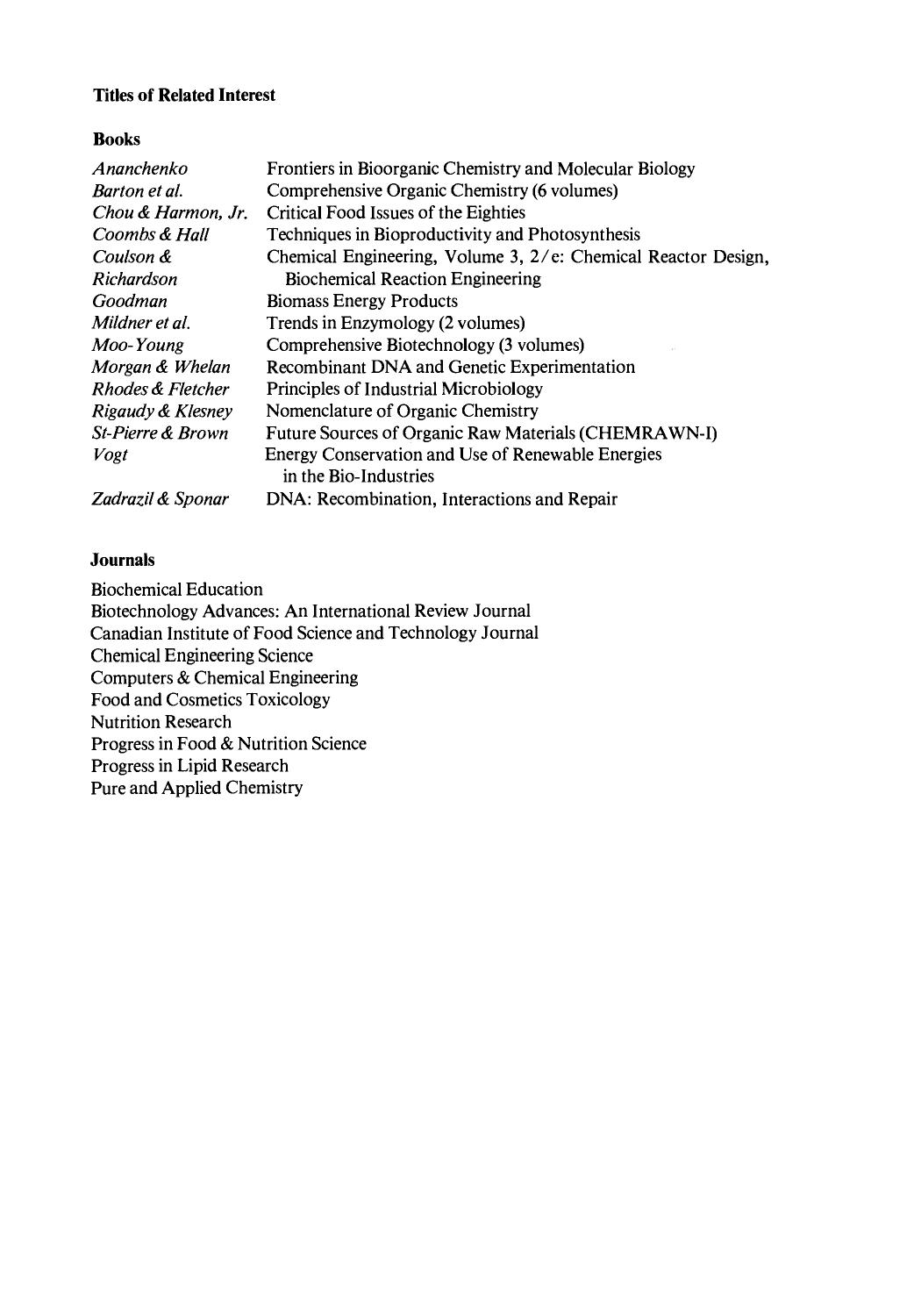Scientific and Engineering Principles. Proceedings of the Sixth International Fermentation Symposium Held in London, Canada, July 20â25, 1980 by Murray Moo-Young Campbell W. Robinson and Claude Vezina (Eds.)