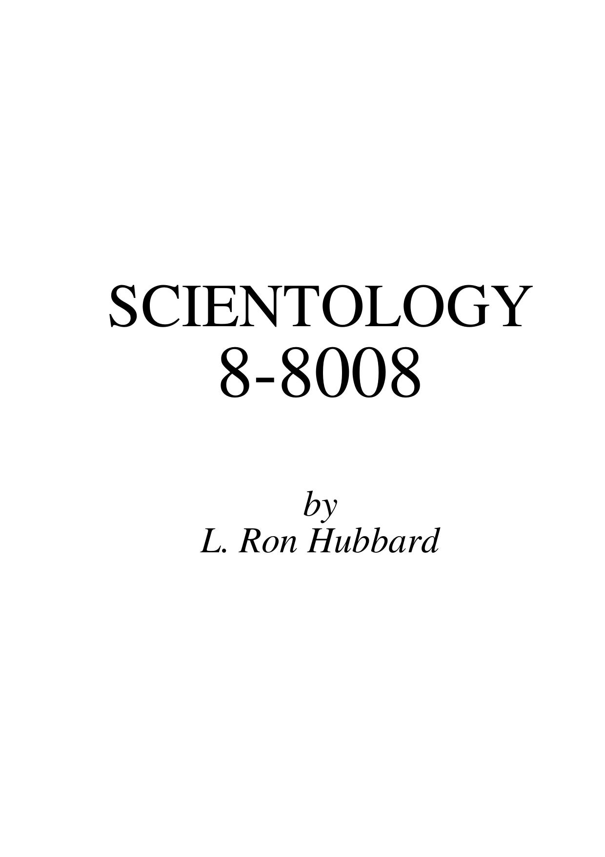 Scientology 8-8008 by Unknown