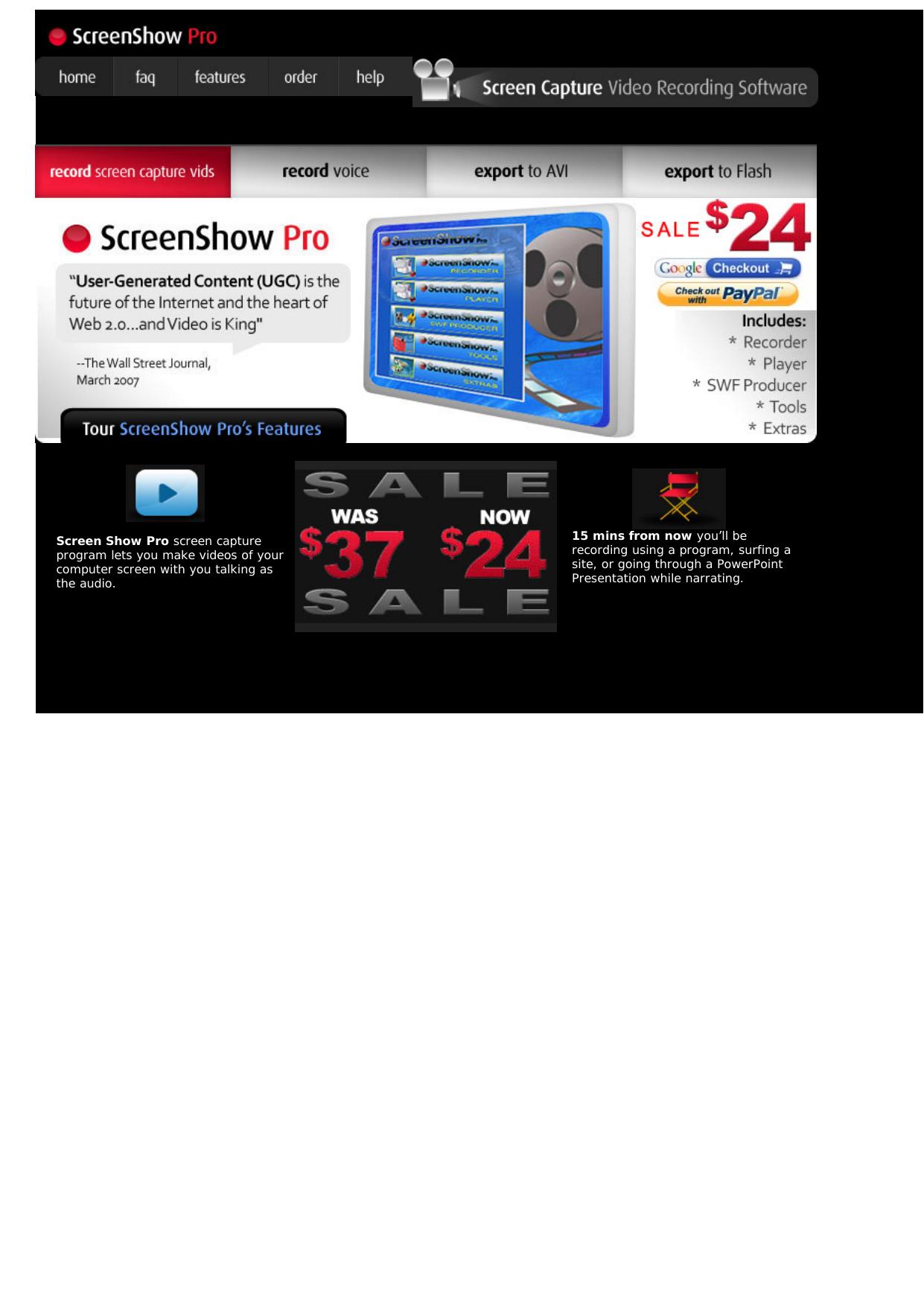 Screen Show Pro Software - Make Screen Capture Videos From Your Pc! by Best of Kuszter's Collection