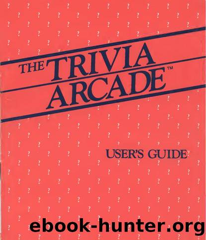 Screenplay's Trivia Arcade manual by Randall Don Masteller