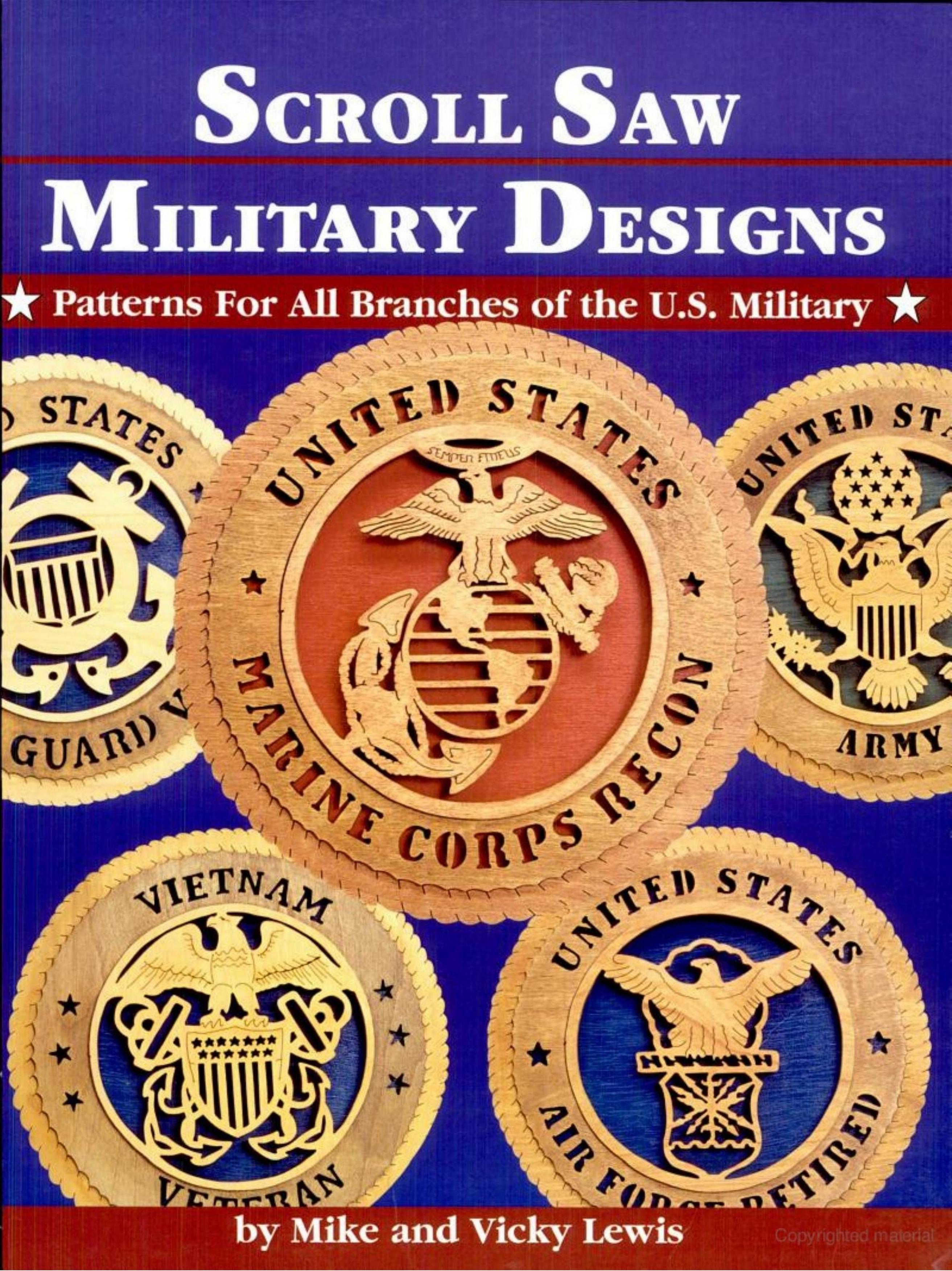 Scroll Saw Military Designs Patterns for All Branches of the U.S. Military by Vicky Lewis