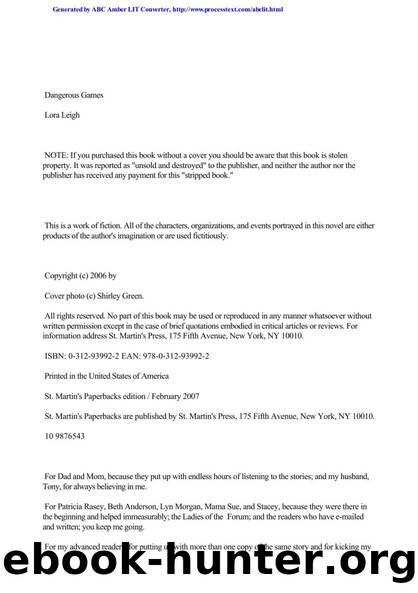 Seals - 02 - Dangerous Games by Lora Leigh