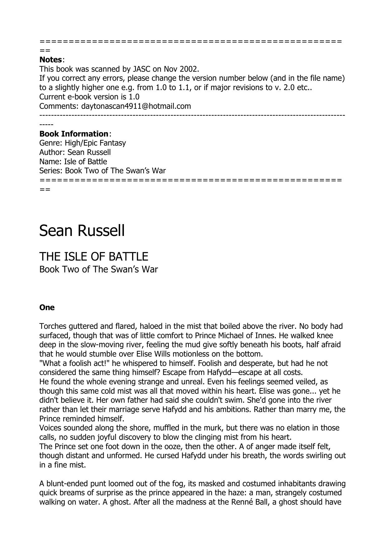 Sean Russell - The Swan's War 2 by Isle of Battle