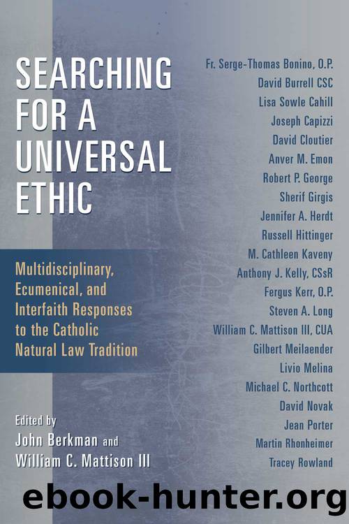 Searching for a Universal Ethic by Berkman John;Mattison William C.;