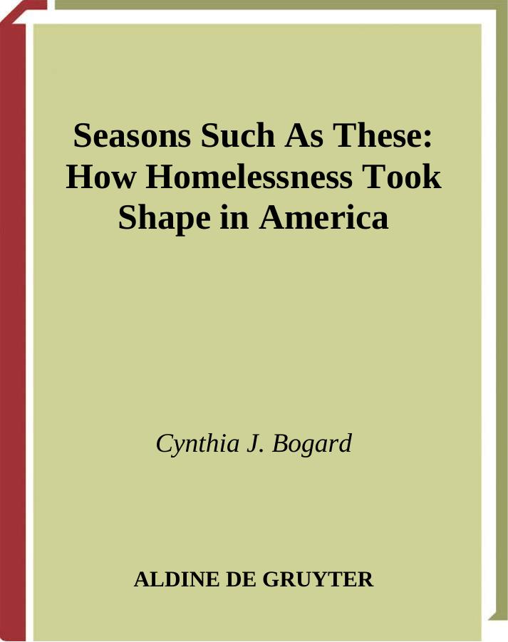 Seasons Such as These (Social Problems and Social Issues) by Cynthia Bogard