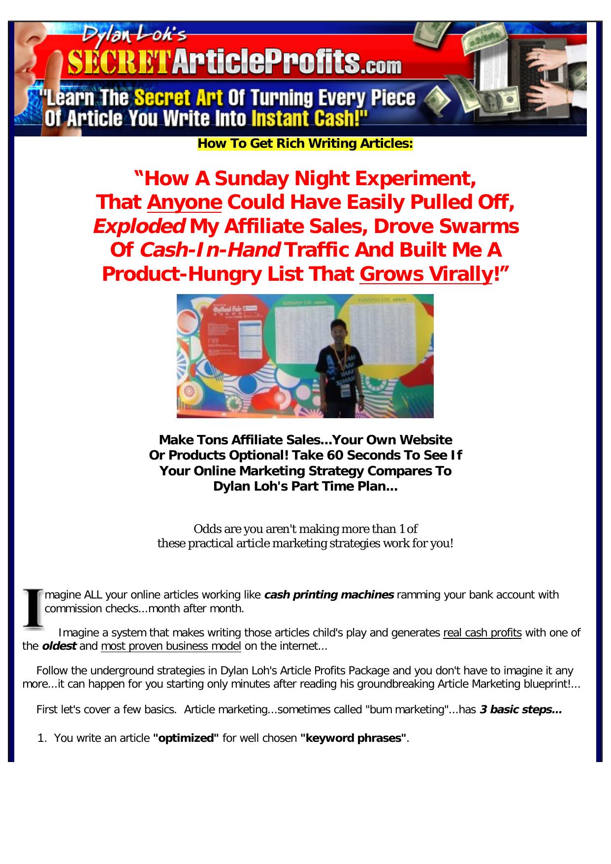 Secret Article Profits - Get Your -Hidden- Profits & Commissions Now.. by Best of Kuszter's Collection