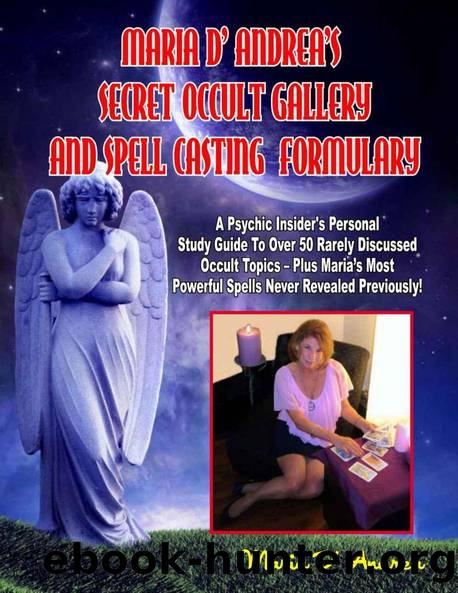 Secret Occult Gallery And Spell Casting Formulary: A Psychic Insider's Personal STudy Guide To Over 50 Rarely Discussed Occult Topics - Plus Maria's Most Powerful Spells Never Revealed Previously! by Andrea Maria D'