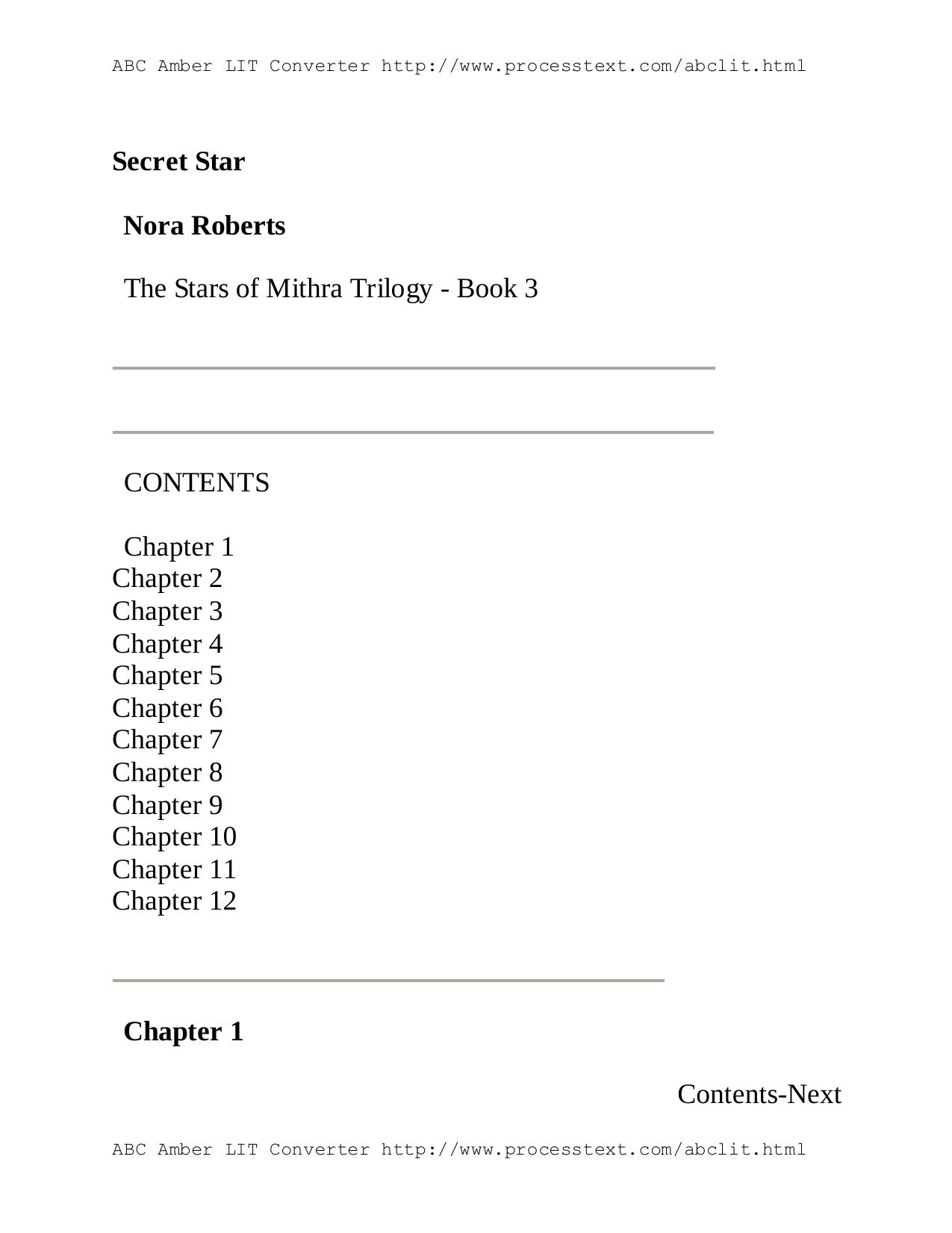 Secret Star by Nora Roberts by Unknown