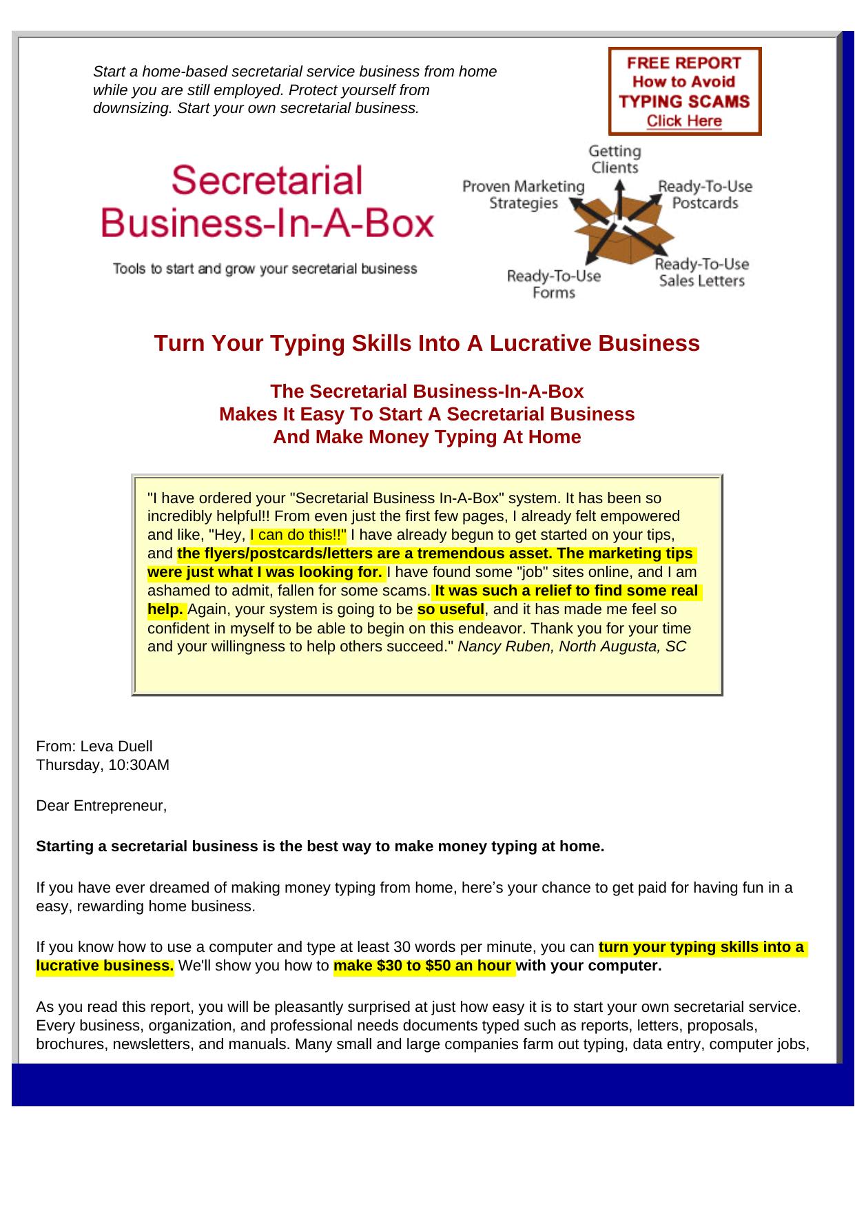 Secretarial & Typing Work From Home. by Best of Kuszter's Collection