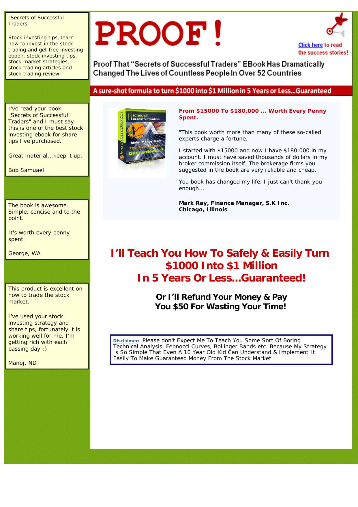 Secrets Of Successful Traders. by Best of Kuszter's Collection