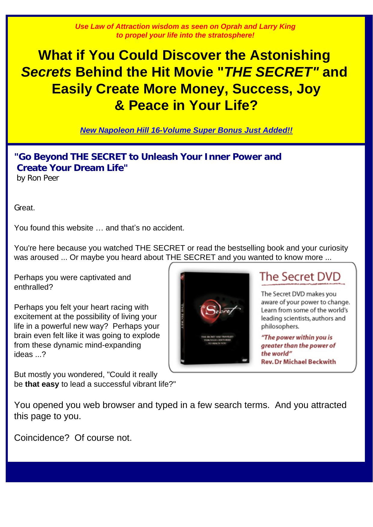 Secrets Of The Secret. by Best of Kuszter's Collection