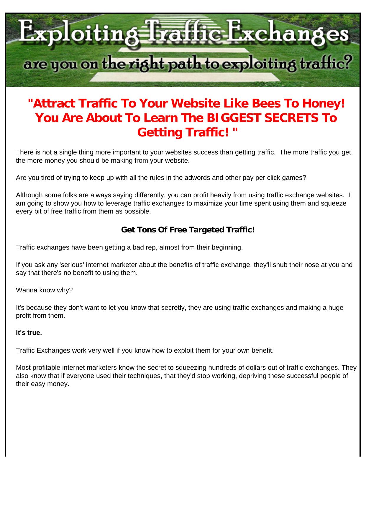 Secrets To Getting More Traffic To Your Website. by Best of Kuszter's Collection