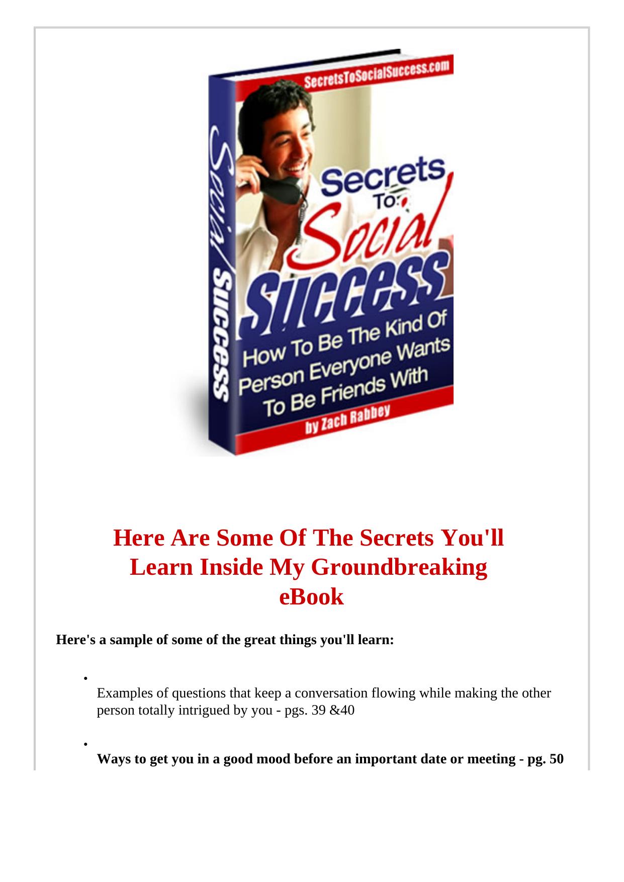 Secrets To Social Success. by Best of Kuszter's Collection