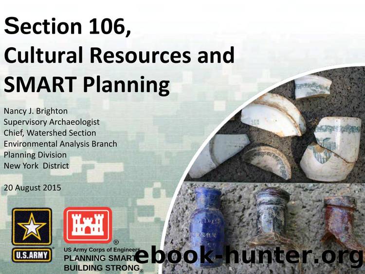 Section 106, Cultural Resources and SMART Planning by Unknown