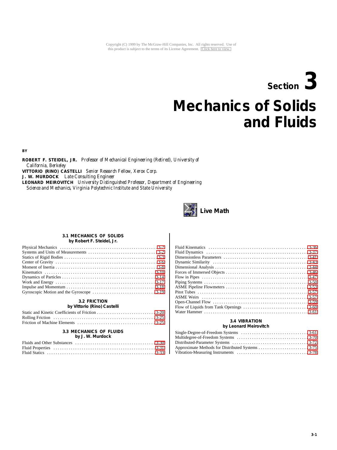 Section 3 - Mechanics of Solids and Fluids by Unknown
