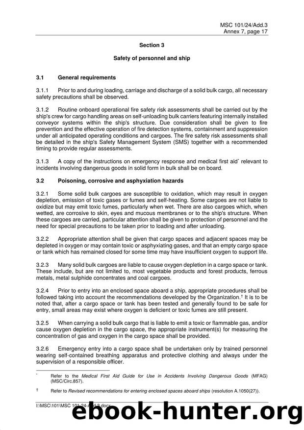 Section 3 - Safety of Personnel and Ship by Redistributed by Regs4ships Ltd