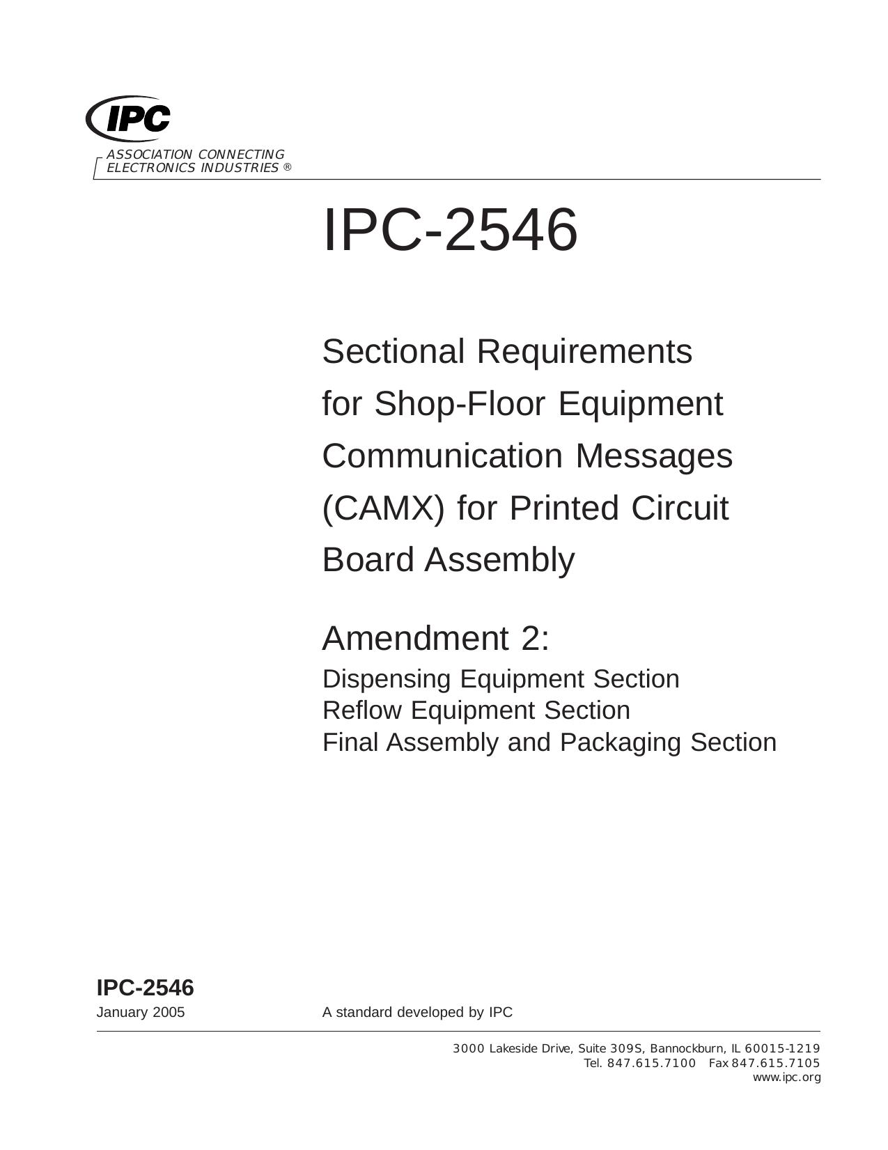 Sectional Requirements for Shop-Floor Equipment Communicqation Messages (CAMX) for Printed Circuit Board Assembly by Unknown