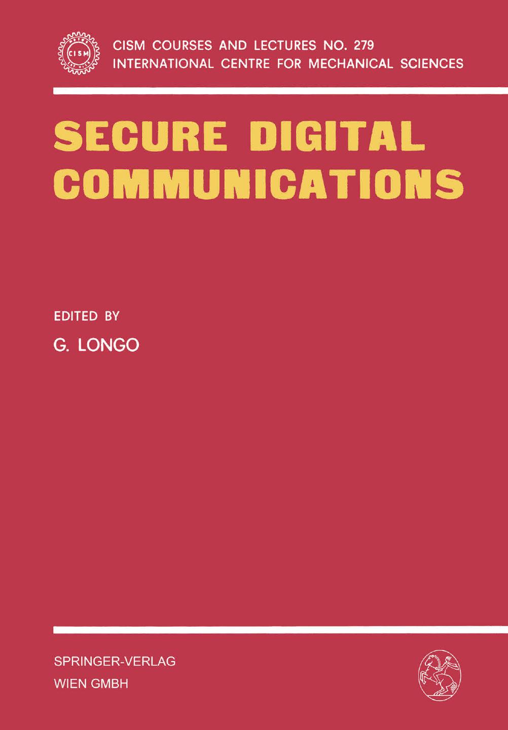 Secure Digital Communications by G. Longo (eds.)