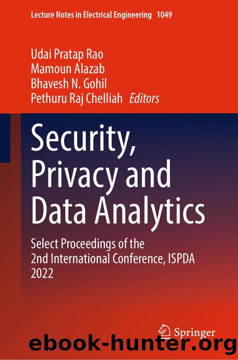 Security Privacy and Data Analytics by Unknown