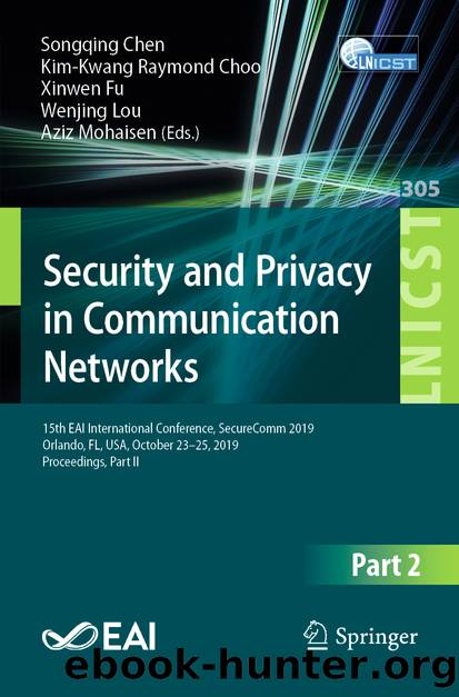 Security and Privacy in Communication Networks by Unknown