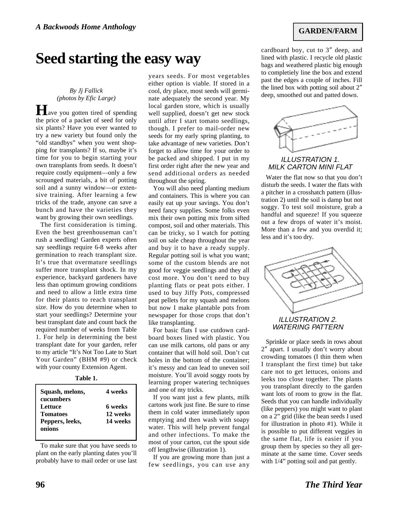 Seed starting the easy way...By Jj Fallick by Unknown