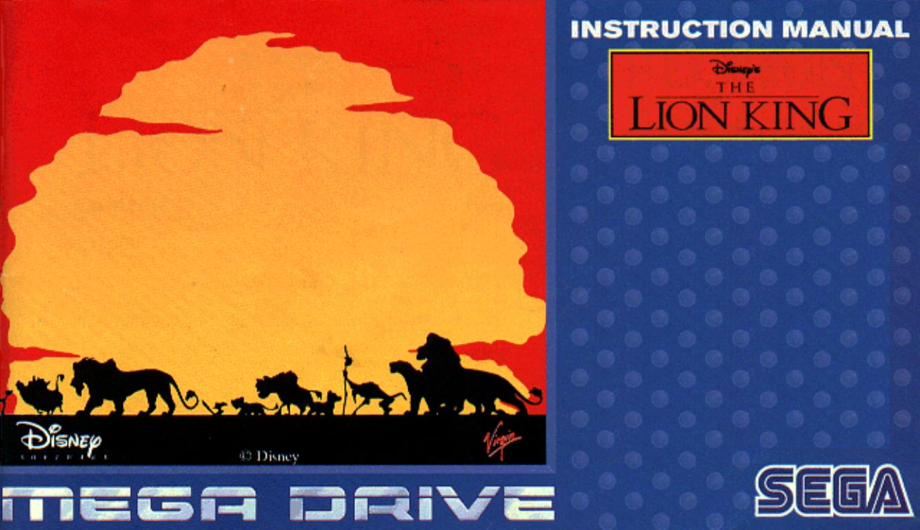 Sega Genesis - The Lion King (UK) by PDF by z0ink; Scans from The Genesis Project