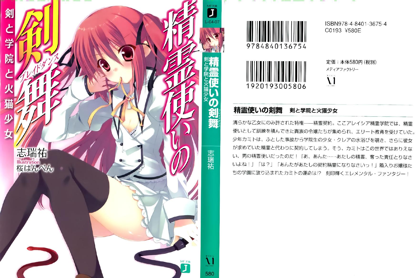 Seirei Tsukai no Blade Dance 1: The Sword, The Academy and The Hell Cat Girl by Shimizu Yuu