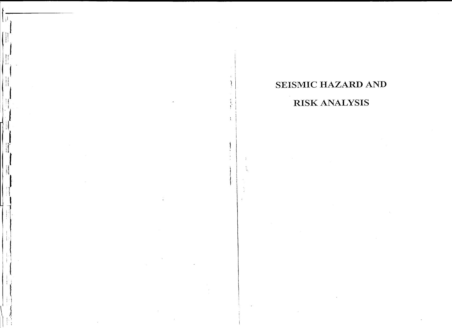 Seismic Hazard and Risk Analysis by Robin K. McGuire