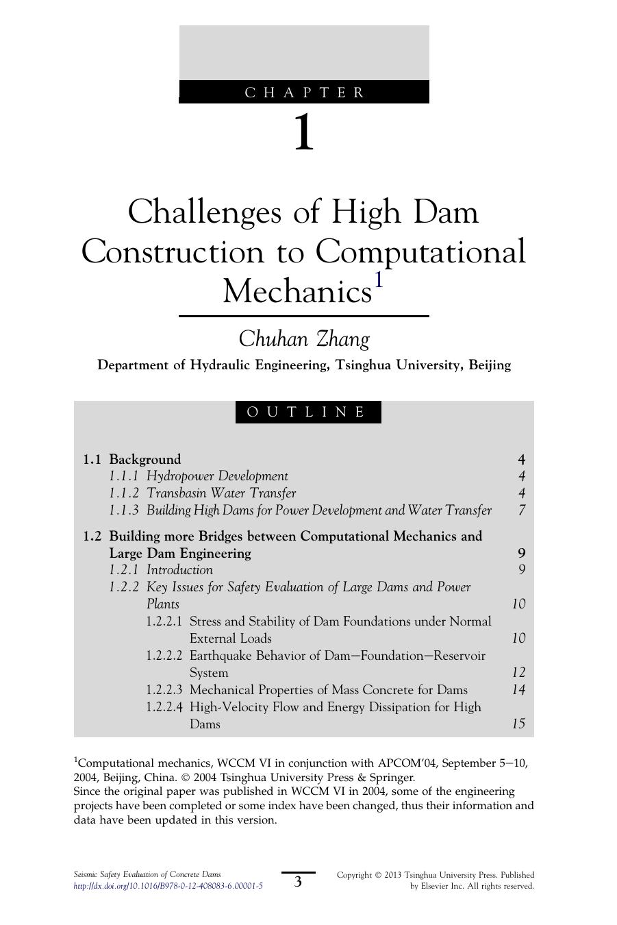 Seismic Safety Evaluation of Concrete Dams. A Nonlinear Behavioral Approach by Chong Zhang (Auth.)