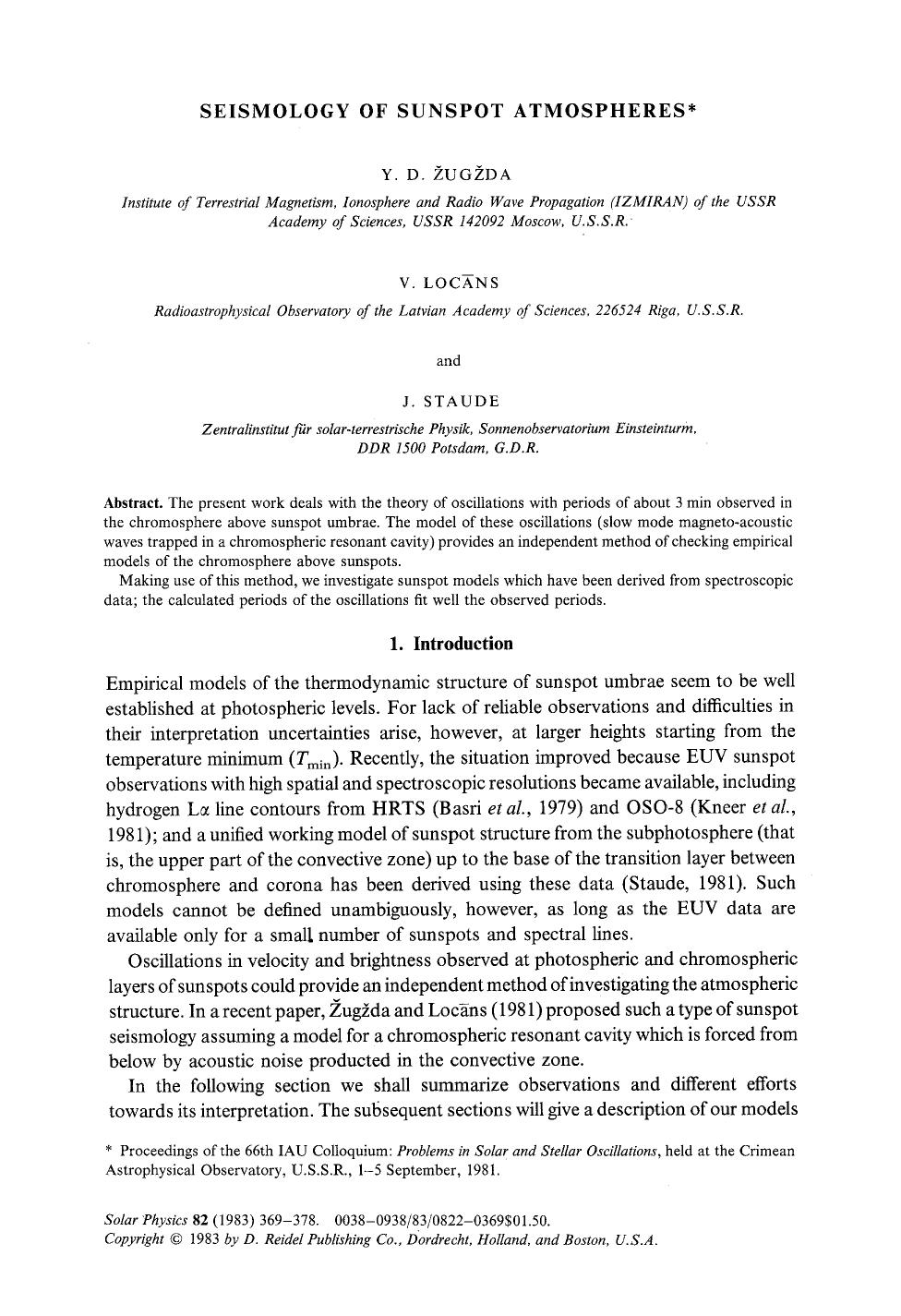 Seismology of sunspot atmospheres by Unknown