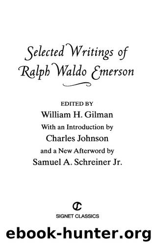 Selected Writings of Ralph Waldo Emerson by Ralph Waldo Emerson