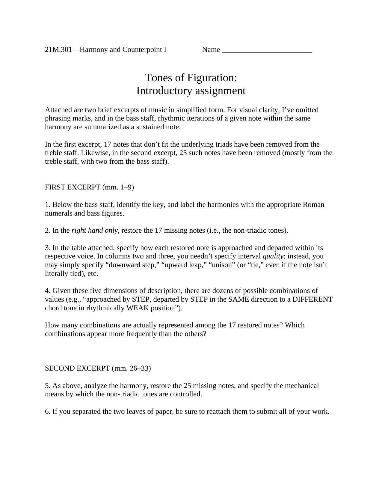 Selection of music with some notes removed by Brian Robison