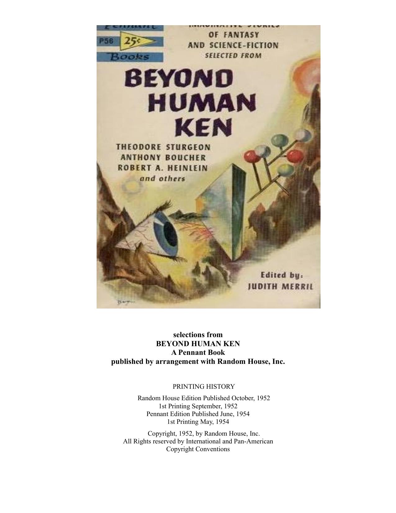 Selections From Beyond Human Ken by Editor