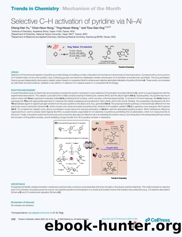 Selective C-H activation of pyridine via Ni-Al by Cheng-Han Yu & Chen-Hsun Hung & Ting-Hsuan Wang & Tiow-Gan Ong