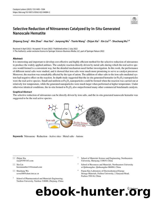 Selective Reduction of Nitroarenes Catalyzed by In-Situ Generated Nanoscale Hematite by unknow