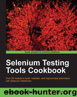 Selenium Testing Tools Cookbook by 2012