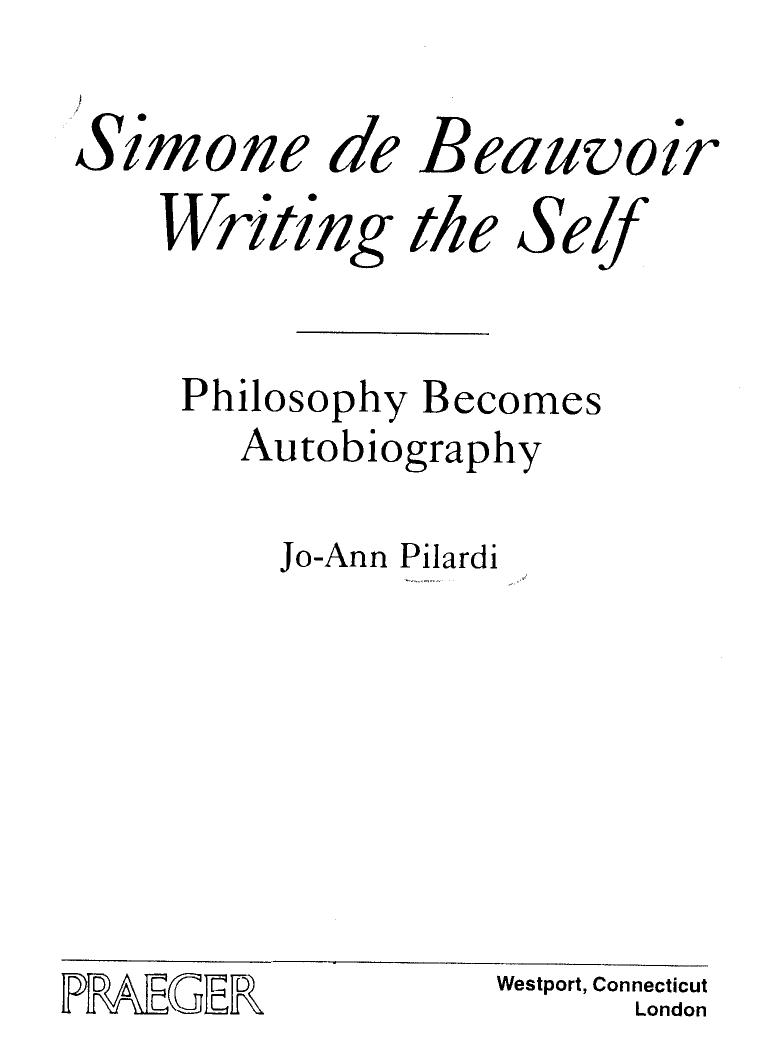 Self And Other In Beauvoir's 'The Second Sex' by Unknown