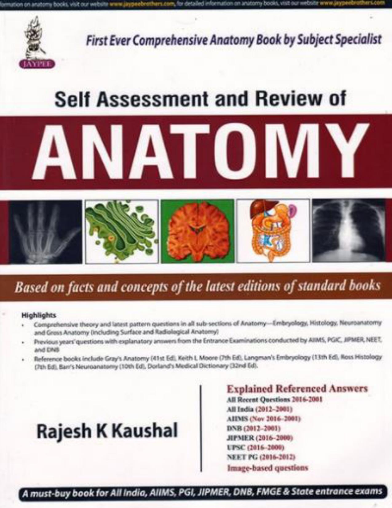 Self Assessment and Review of Anatomy by Rajesh K Kaushal