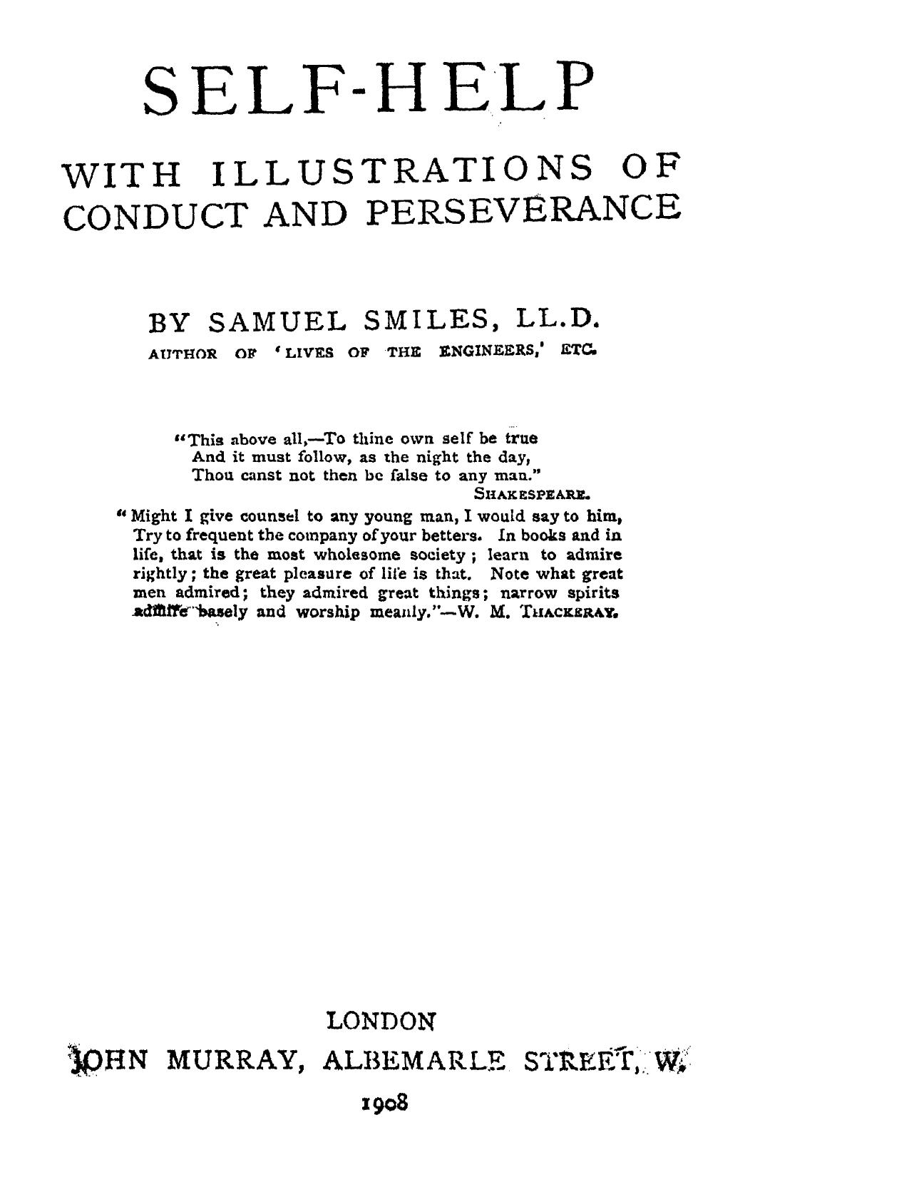 Self-Help by Samuel Smiles