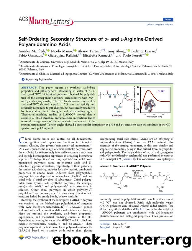 Self-Ordering Secondary Structure of d- and l-Arginine-Derived Polyamidoamino Acids by unknow