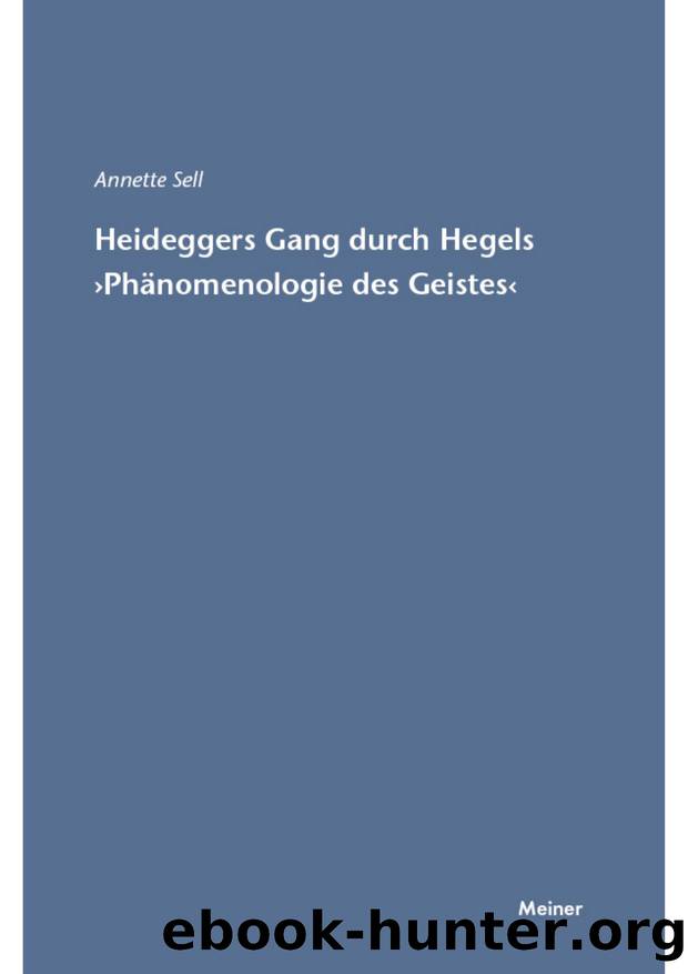 Sell by Heideggers Gang durch Hegels Phänomenologie des Geistes (9783787330737)