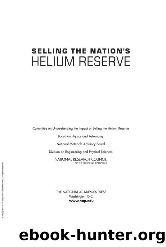 Selling the Nation's Helium Reserve by unknow