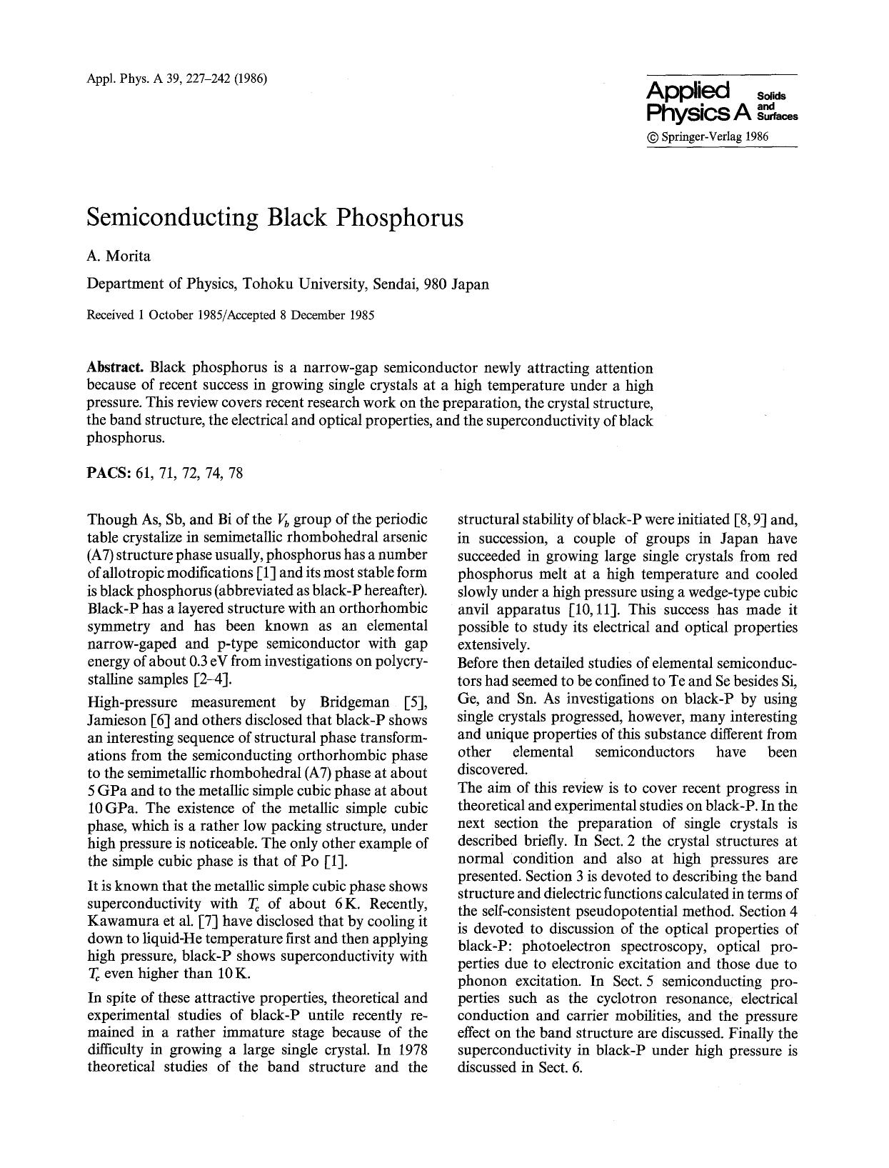Semiconducting black phosphorus by Unknown