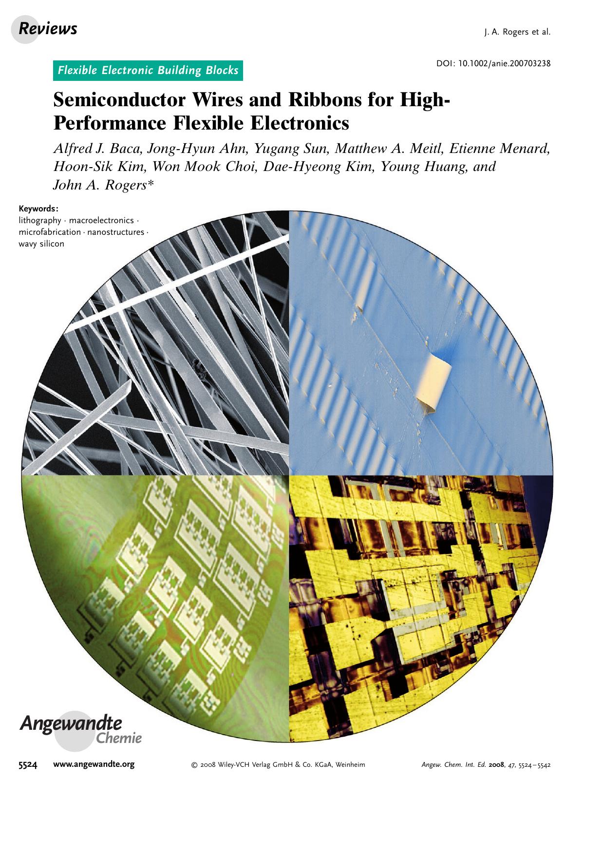 Semiconductor Wires and Ribbons for High- Performance Flexible Electronics by Unknown
