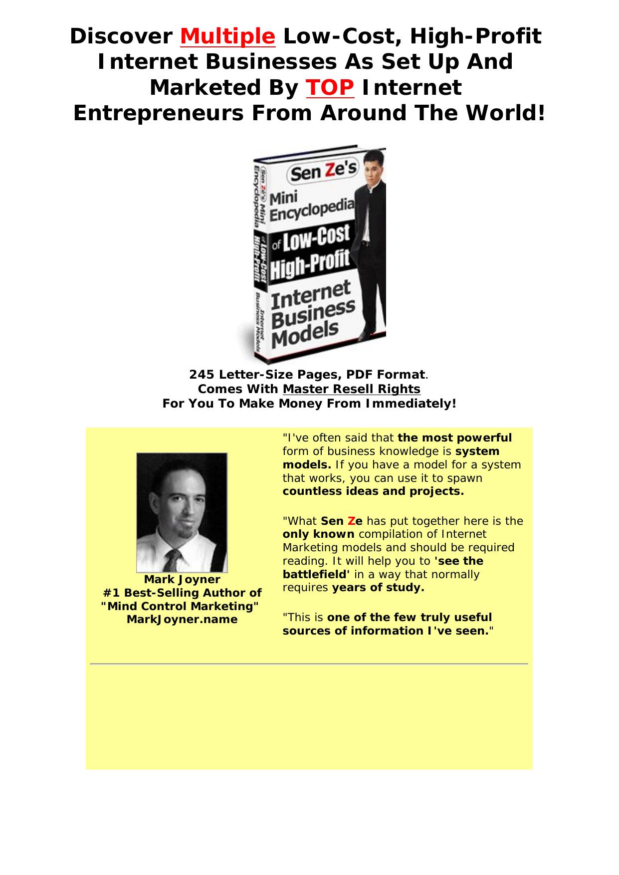 Sen Zes Mini-Encyclopedia Of Net Biz. by Best of Kuszter's Collection