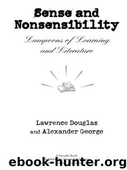 Sense and Nonsensibility by Lawrence Douglas & Alexander George