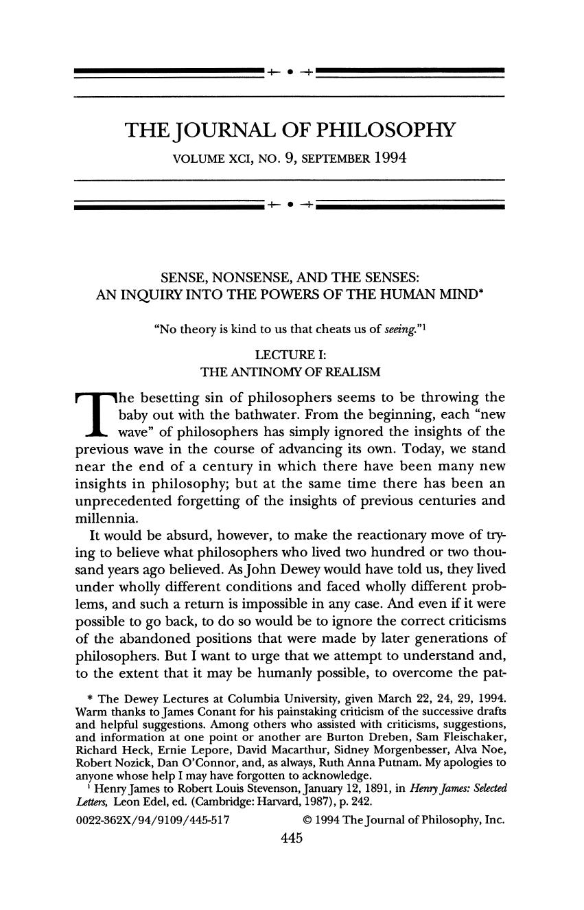 Sense, Nonsense, and the Senses: An Inquiry into the Powers of the Human Mind by Sense Nonsense & the Senses.pdf